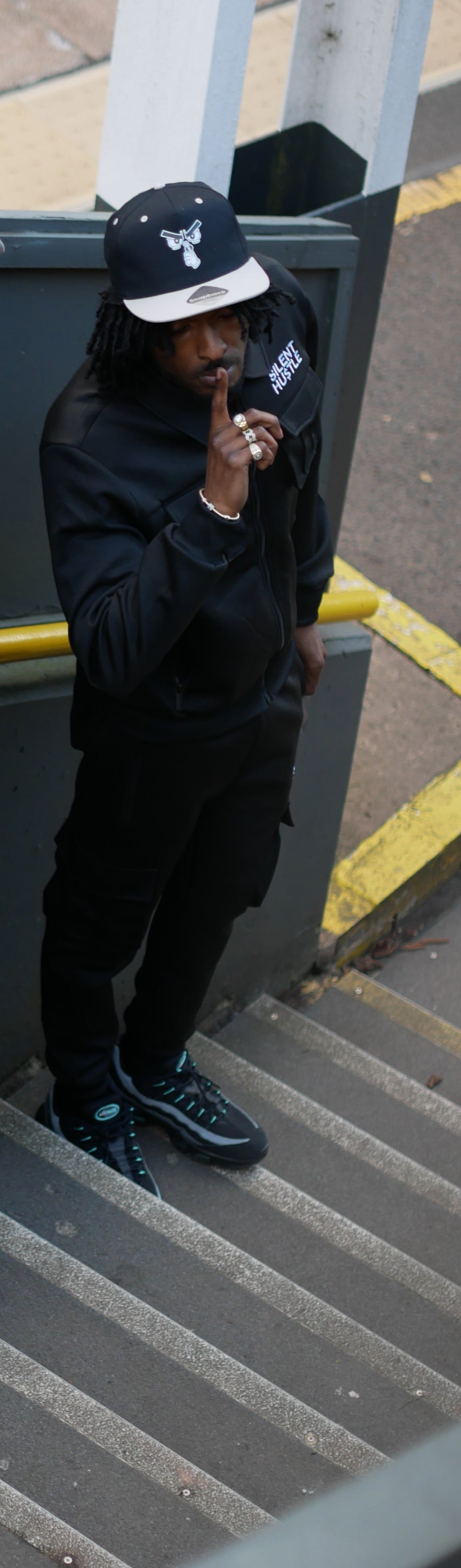 Men Silent Hustle cargo tracksuit image 4