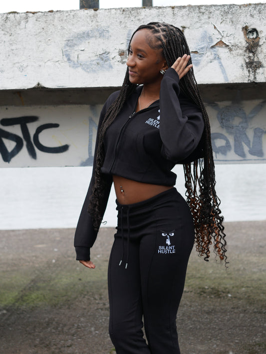 Silent Hustle Bell-Bottom Tracksuit W/ logo image 0