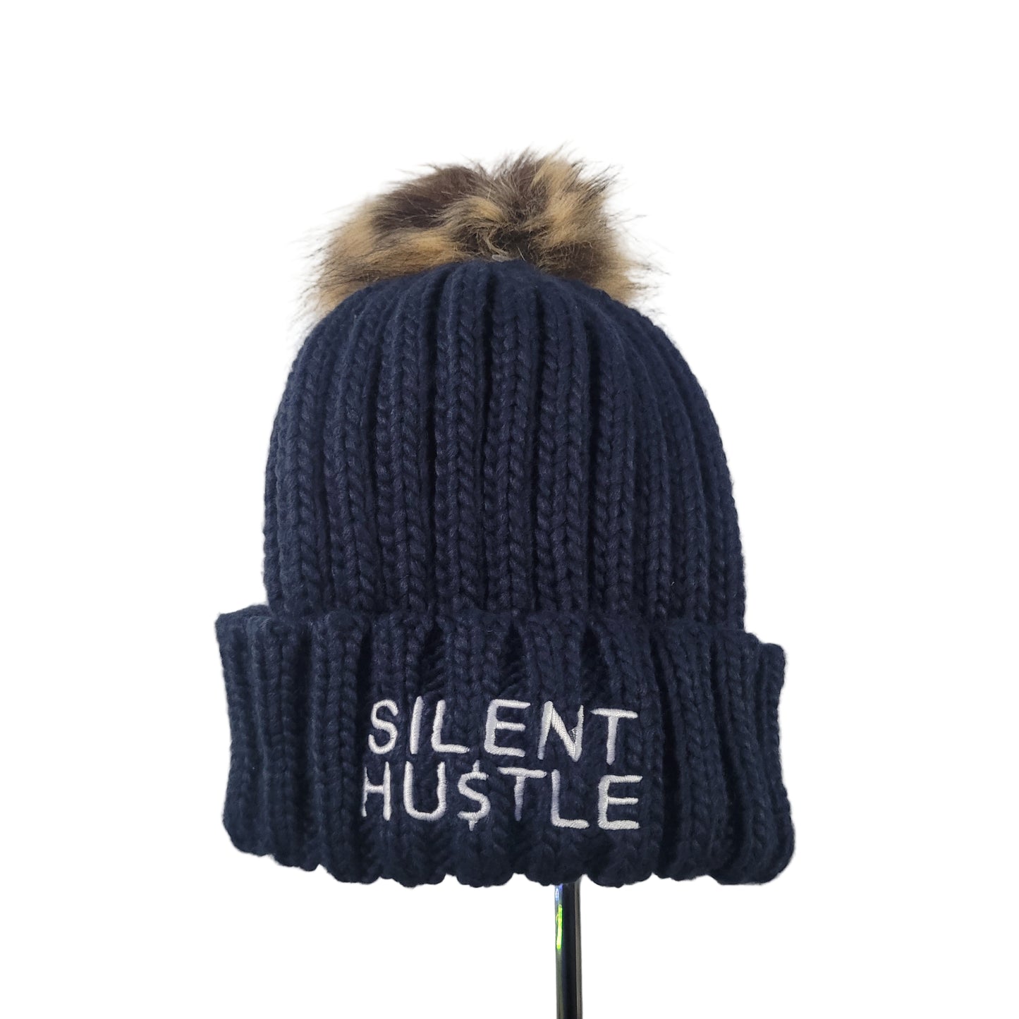 Silent Hustle Fur Pop Pom