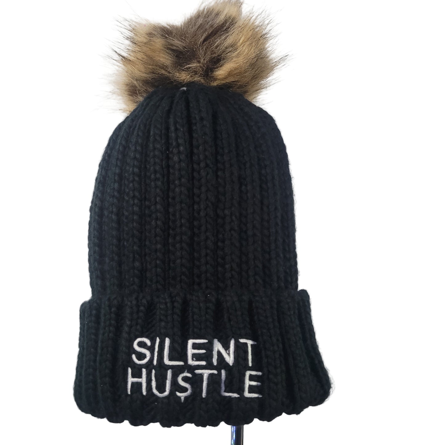 Silent Hustle Fur Pop Pom