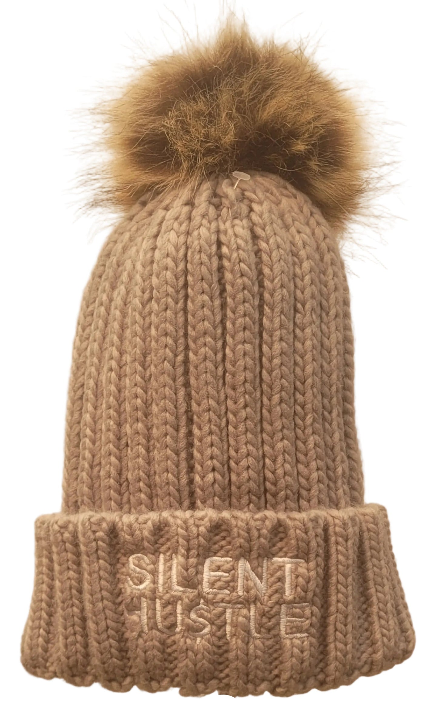 Silent Hustle Fur Pop Pom