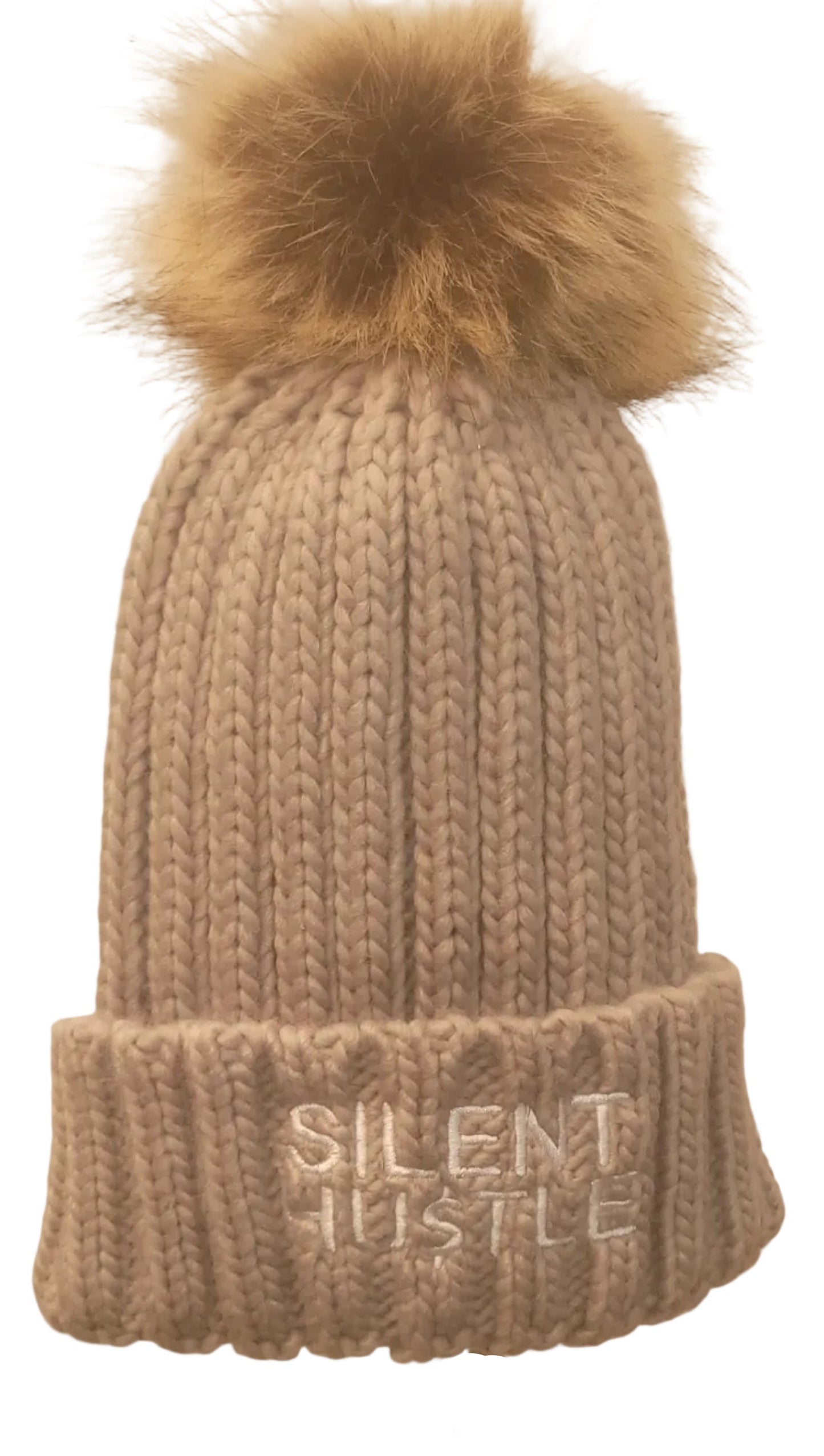 Silent Hustle Fur Pop Pom