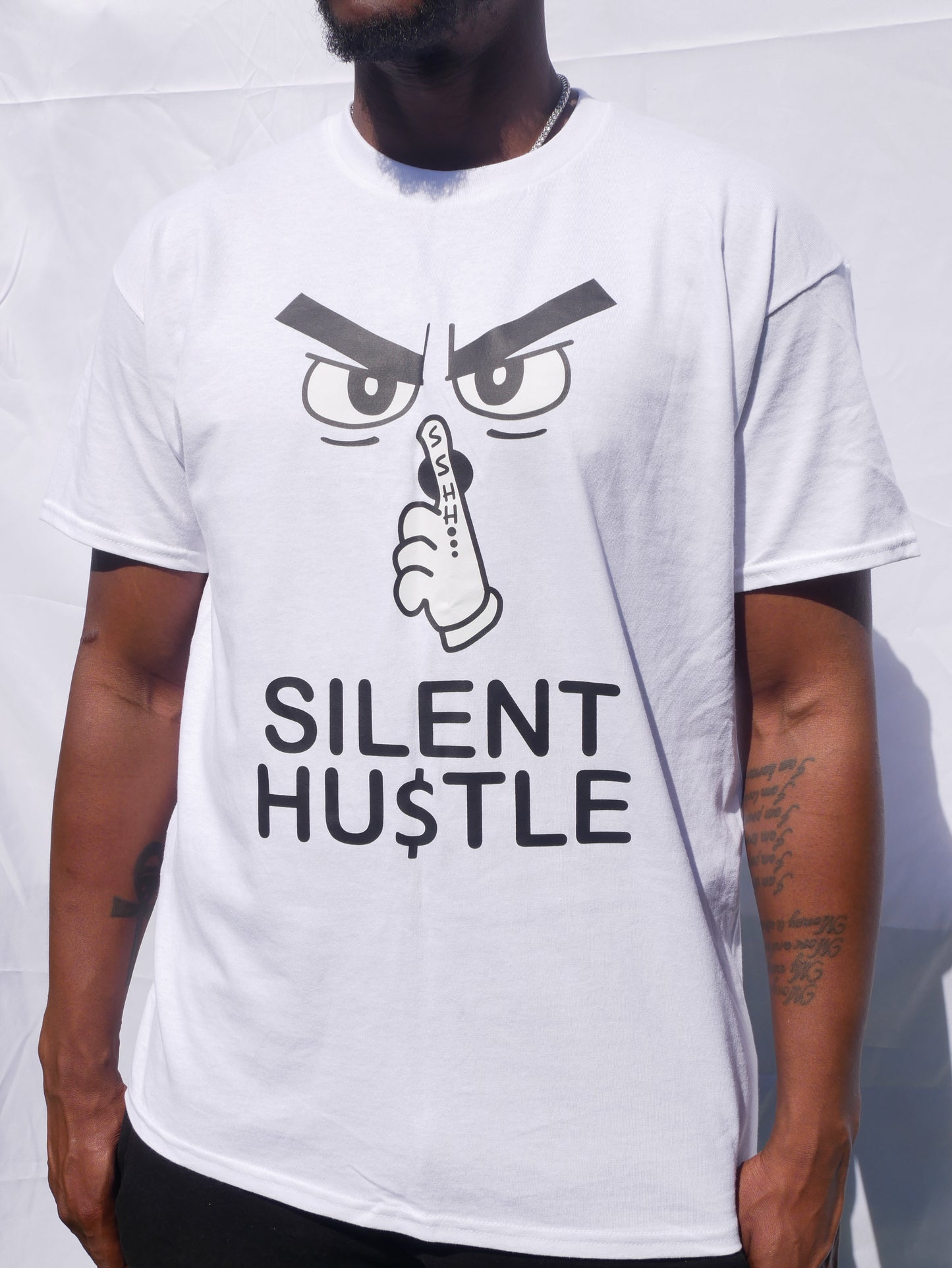 Silent Hustle Heavy T (Big logo) image 0