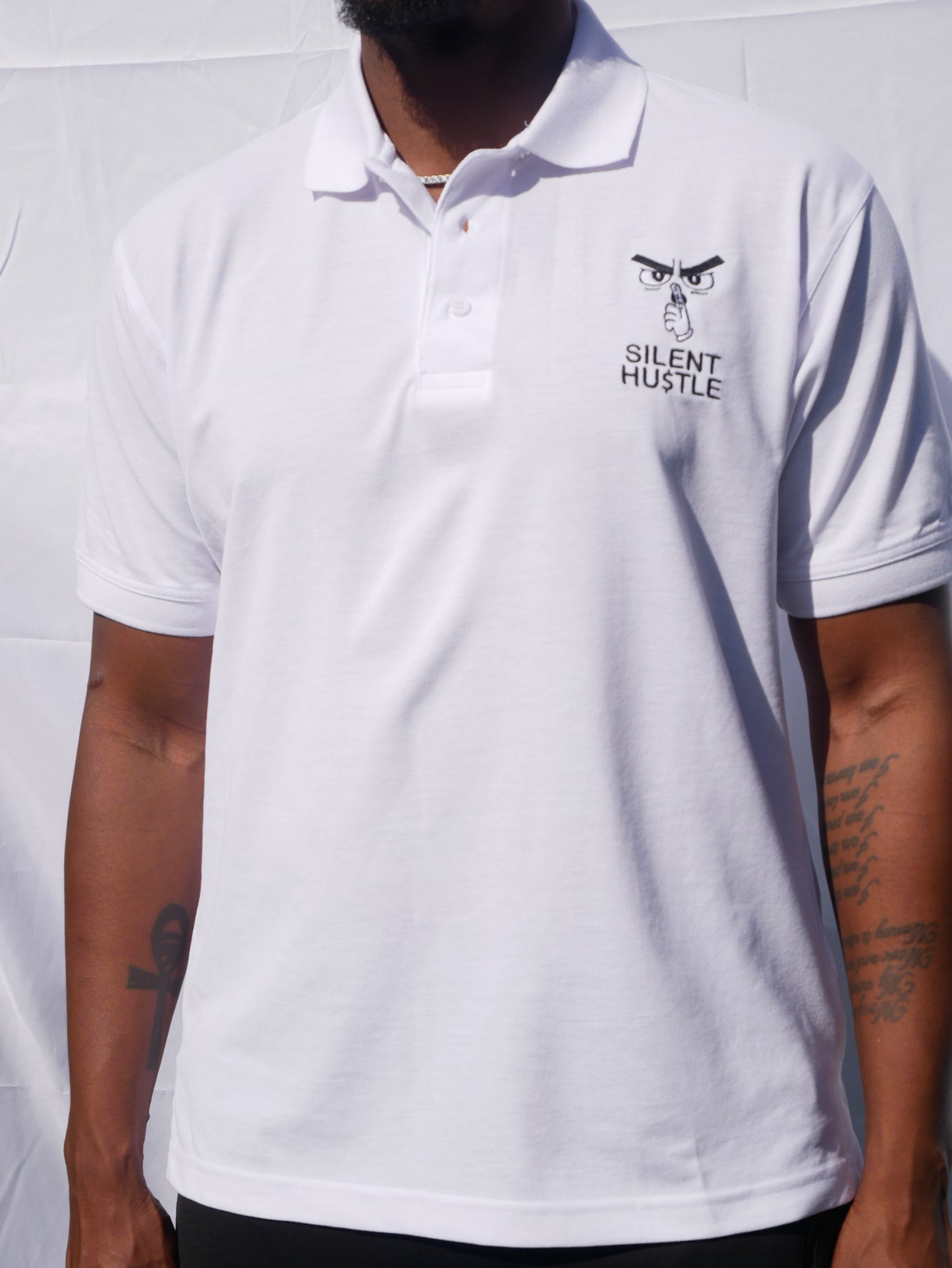 Classic Silent Hustle Embroidered  Polo image 2