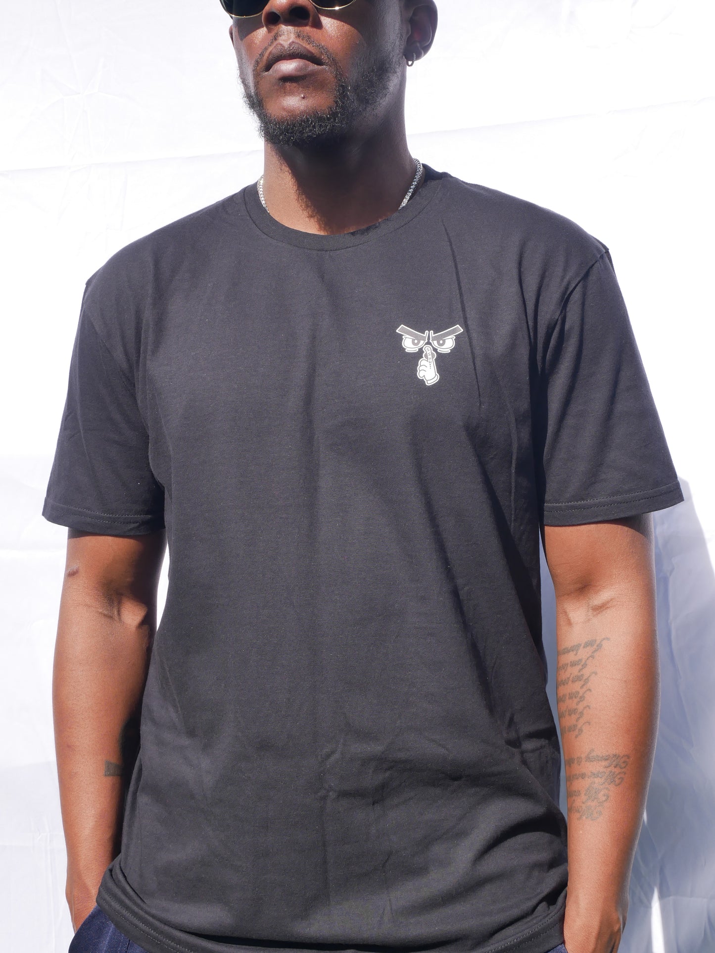 Silent Hustle ' small' logo Heavy cotton T-Shirt image 3