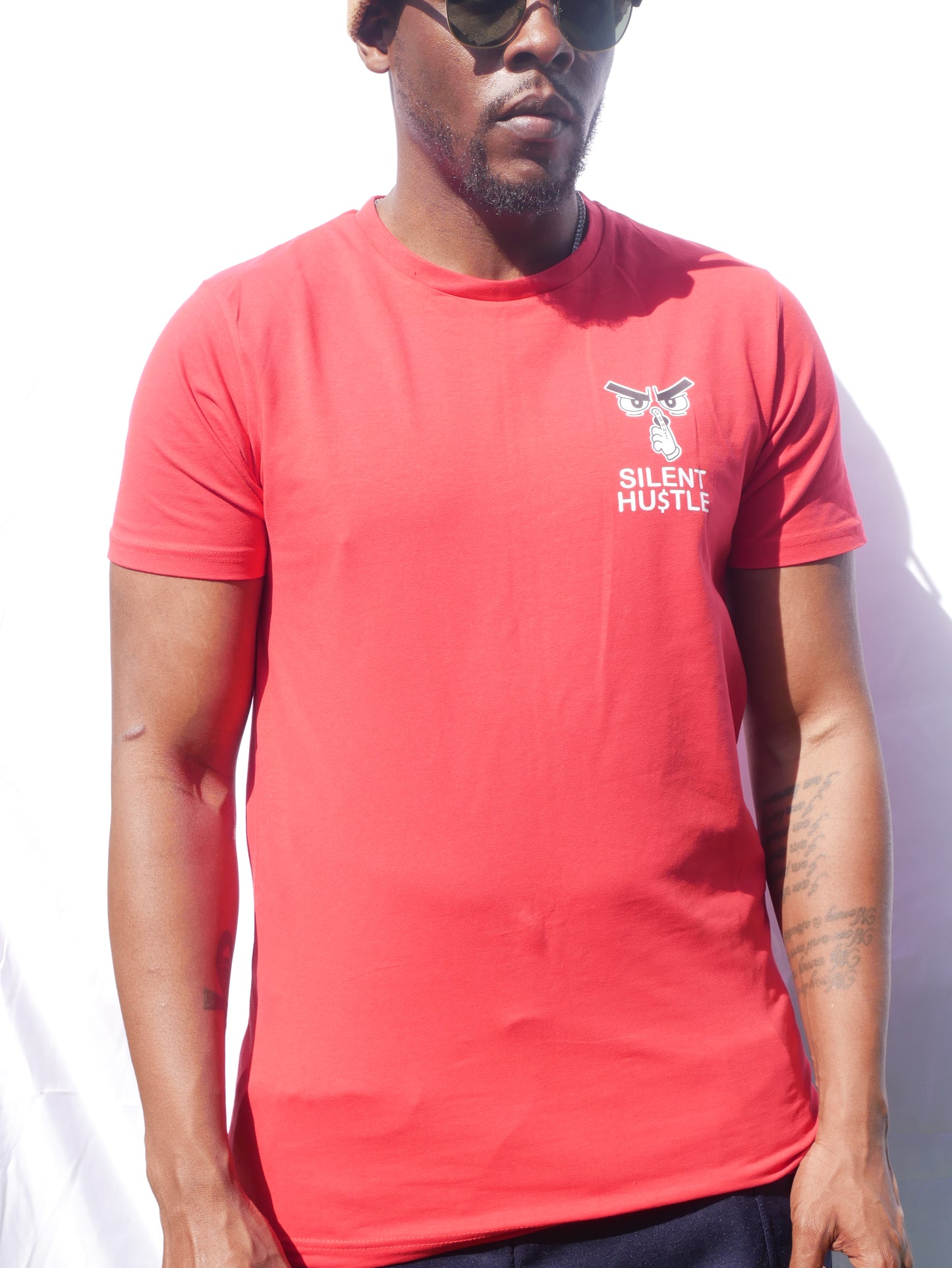 Silent Hustle Small text print Skinny fit T-shirt image 1