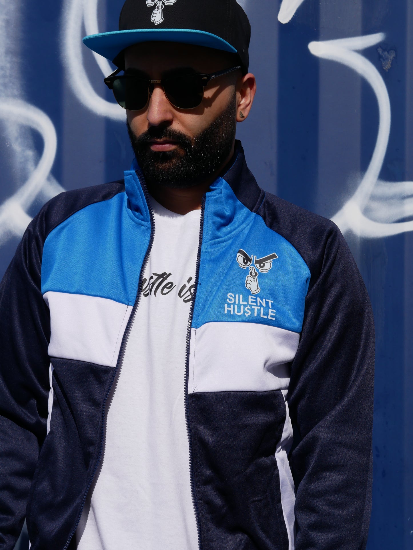 Silent Hustle Zip Through Collared Tracksuit image 0