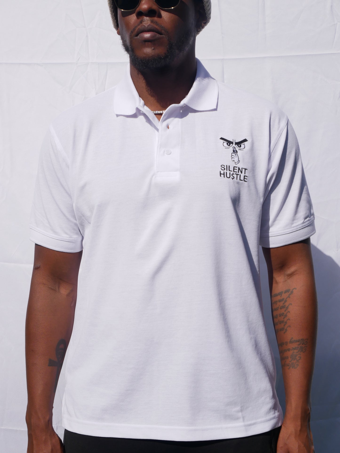 Classic Silent Hustle Embroidered  Polo image 1