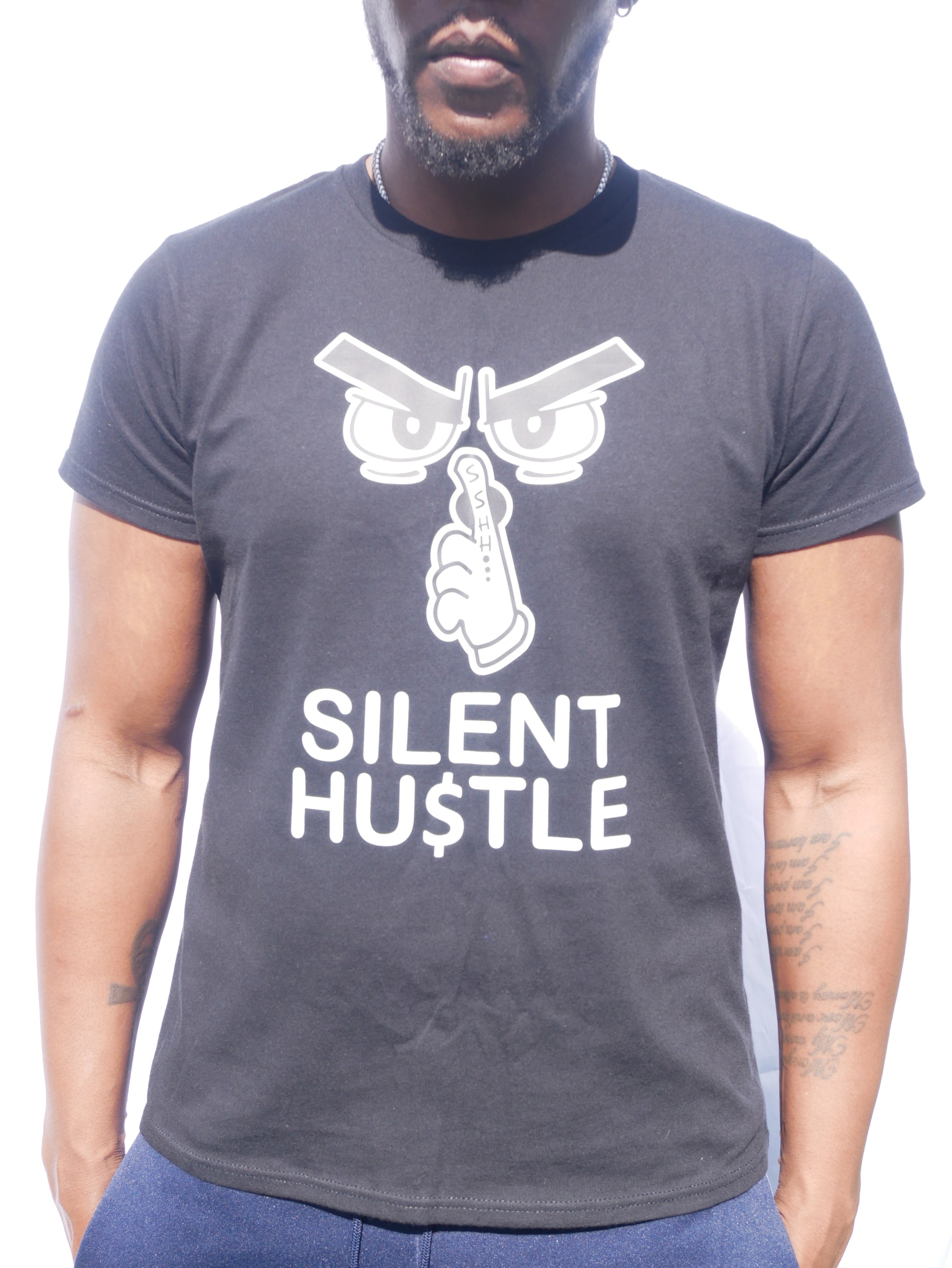Silent Hustle Heavy T (Big logo) image 3