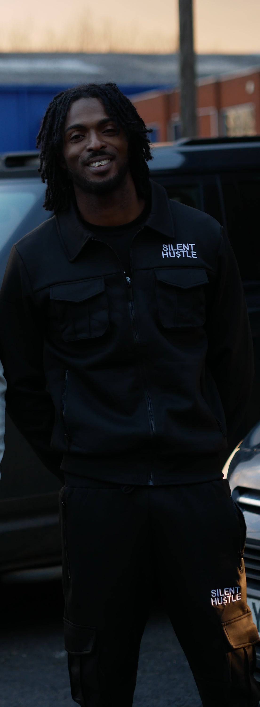 Men Silent Hustle cargo tracksuit image 3