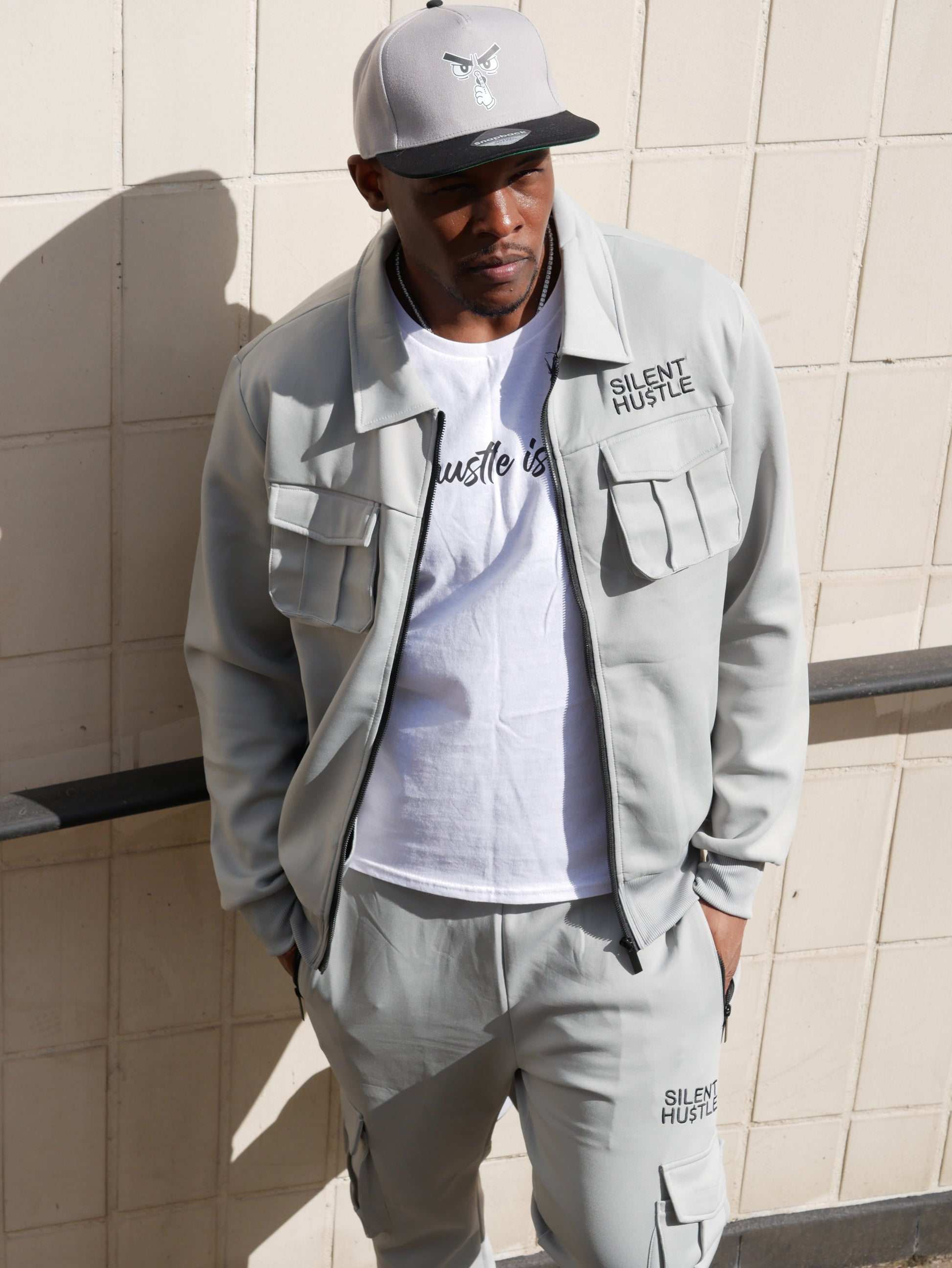 Men Silent Hustle cargo tracksuit image 2