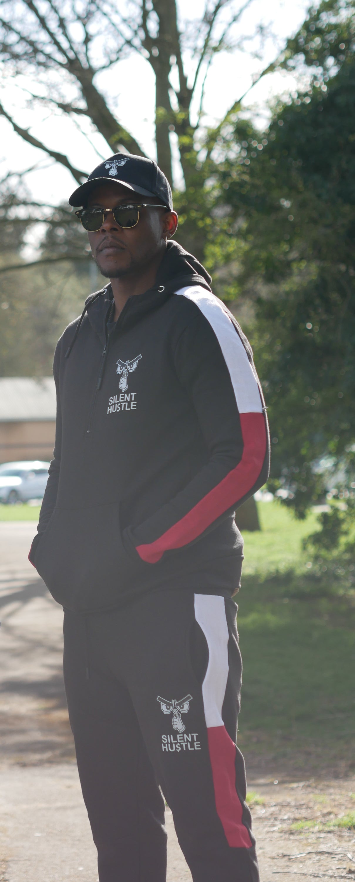 Silent Hustle Redline Hooded Tracksuit image 0