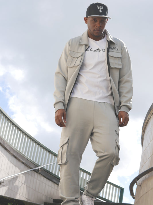 Men Silent Hustle cargo tracksuit image 1