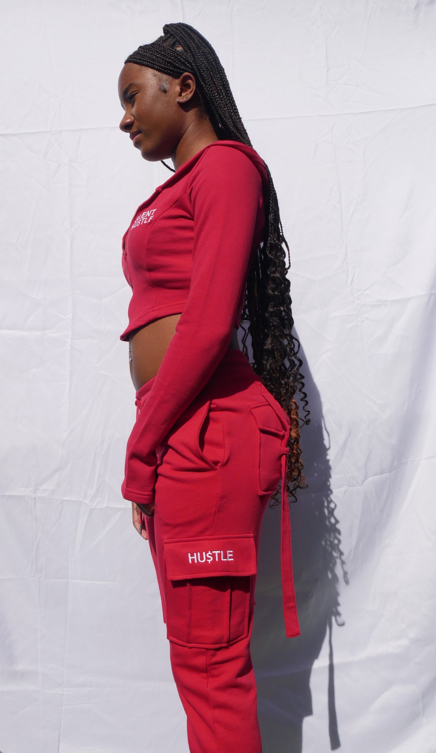 Silent Hustle Female Cargo Tracksuit image 4