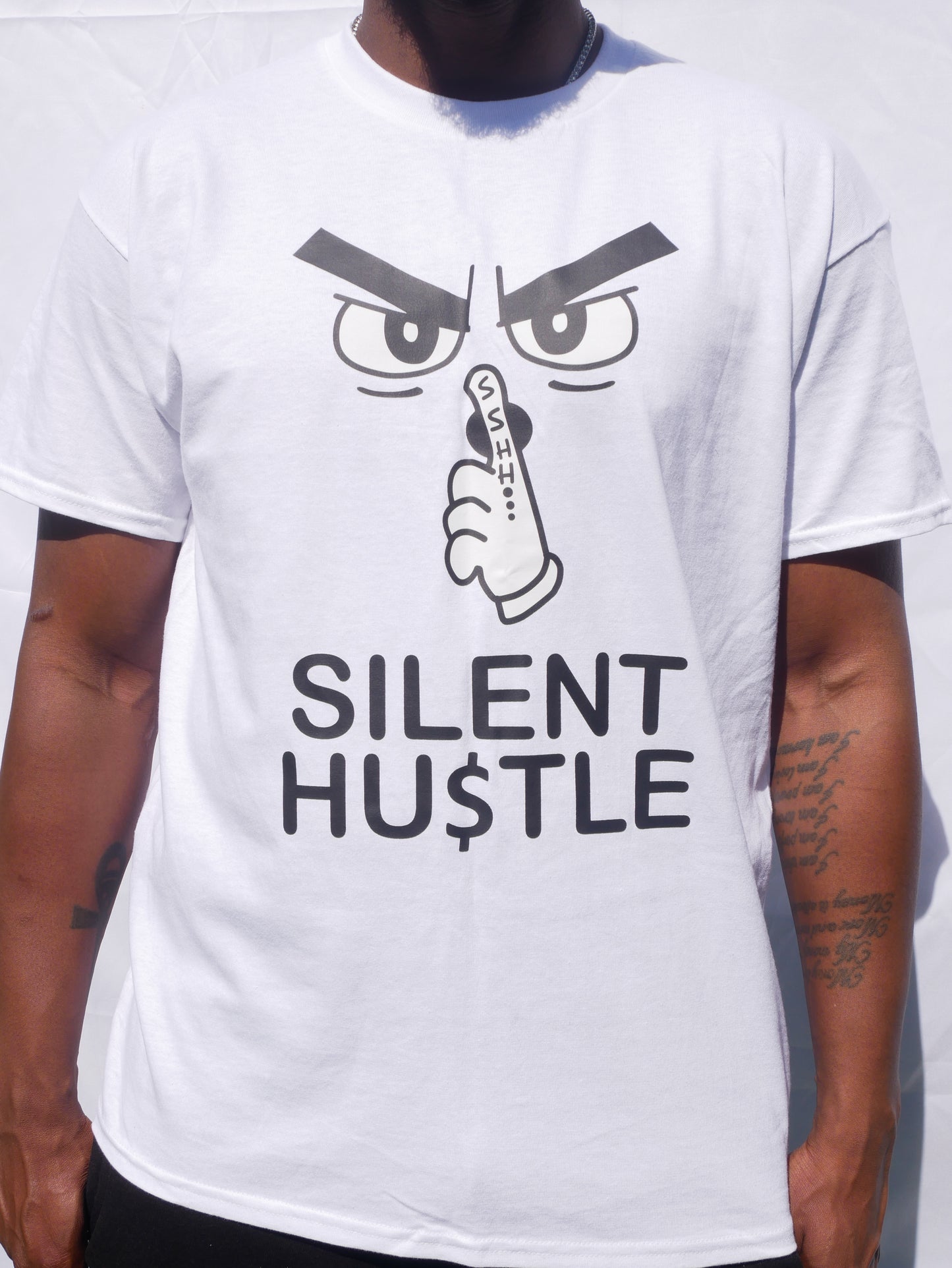 Silent Hustle Heavy T (Big logo) image 1