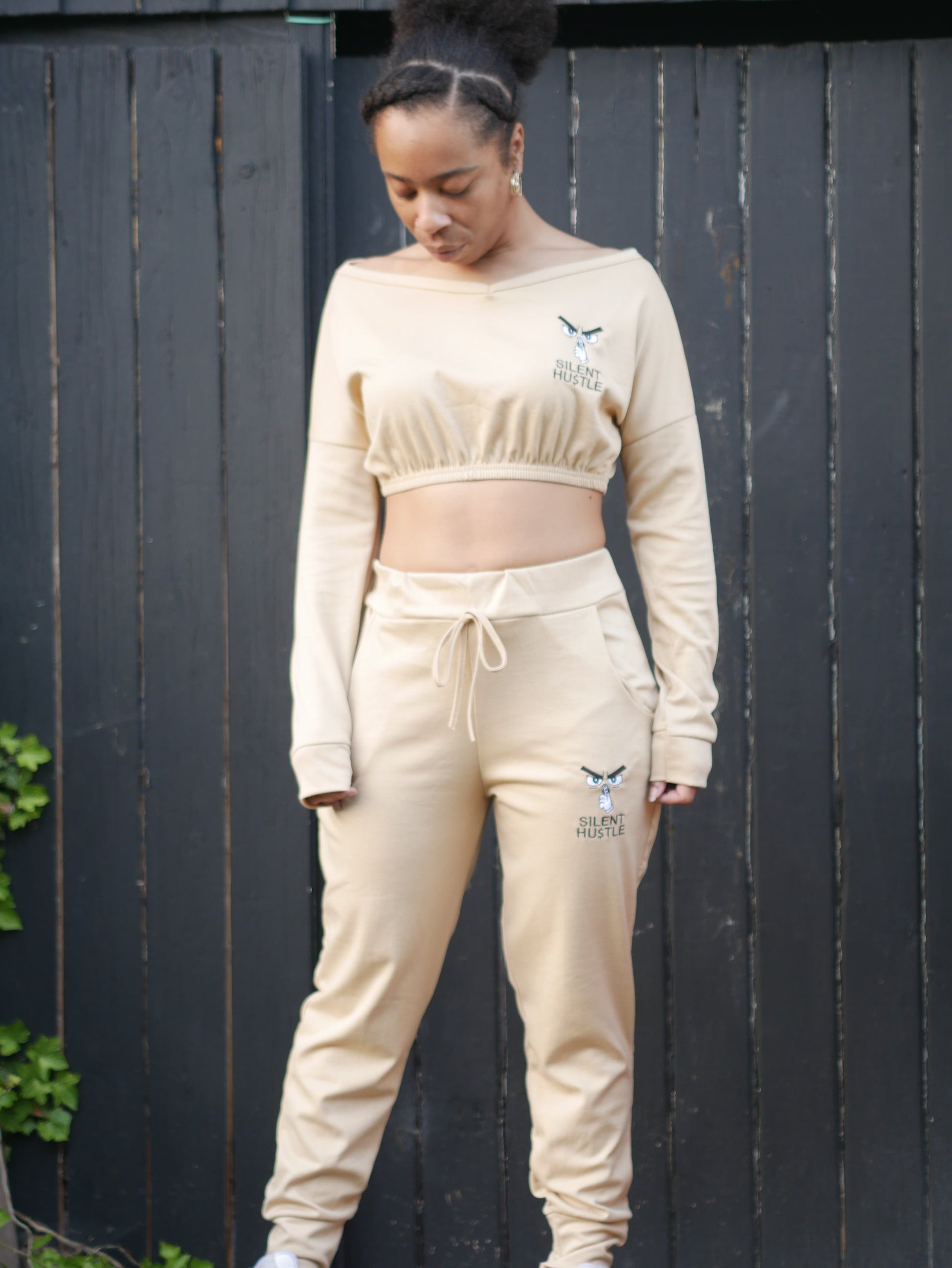 Silent Hustle V-Neck Crop Suit image 4