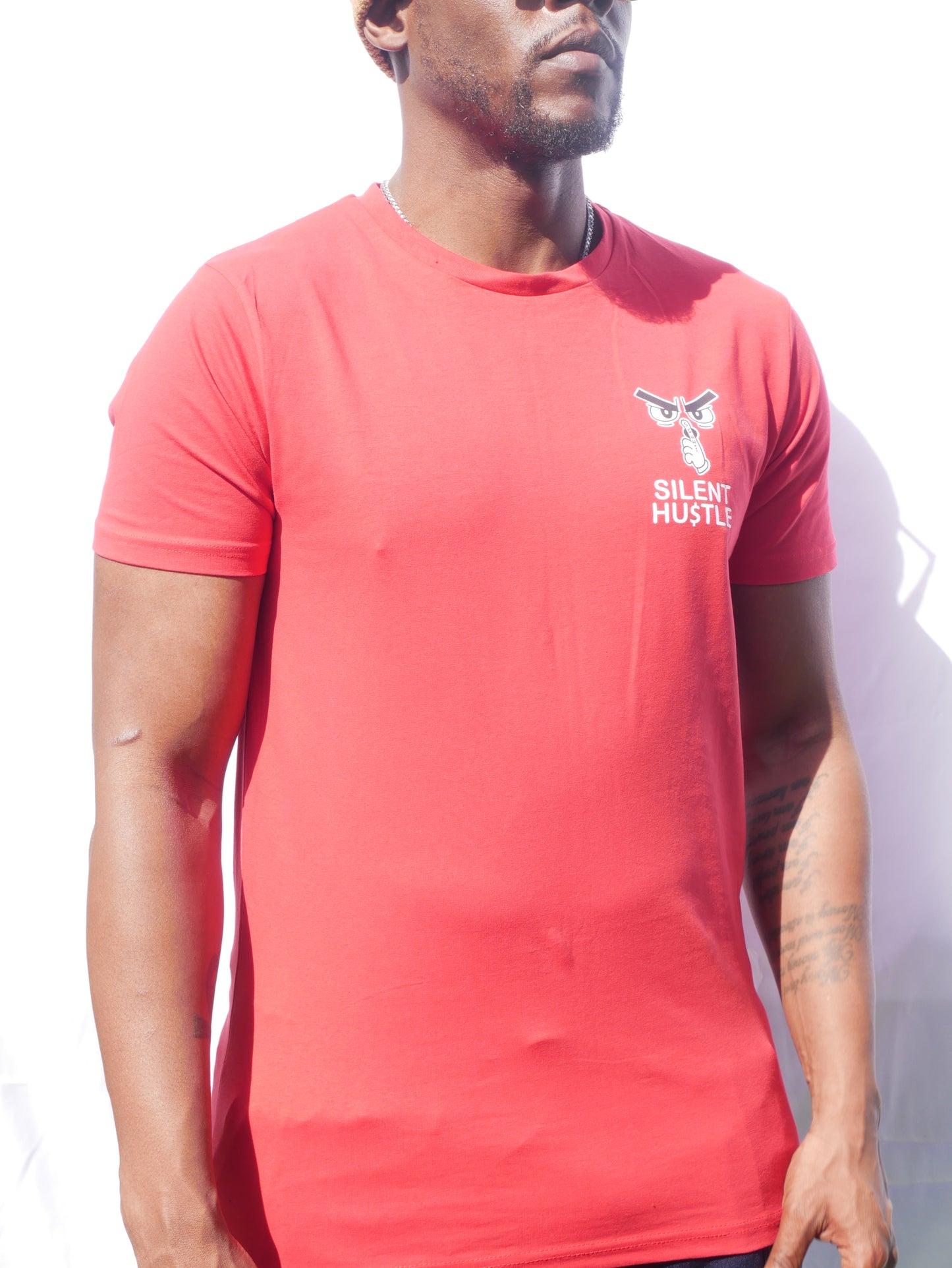 Silent Hustle Small text print Skinny fit T-shirt image 0