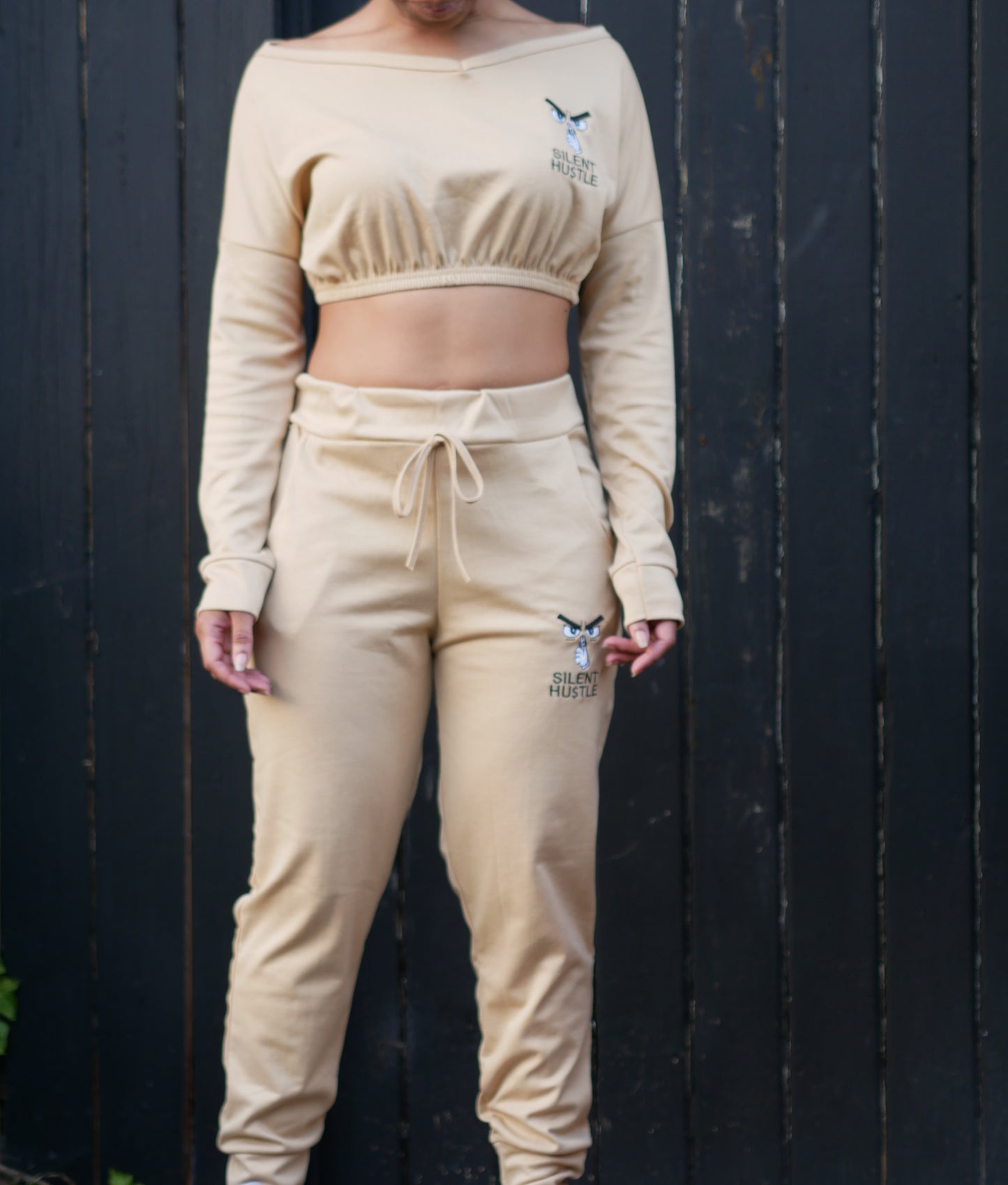 Silent Hustle V-Neck Crop Suit image 3