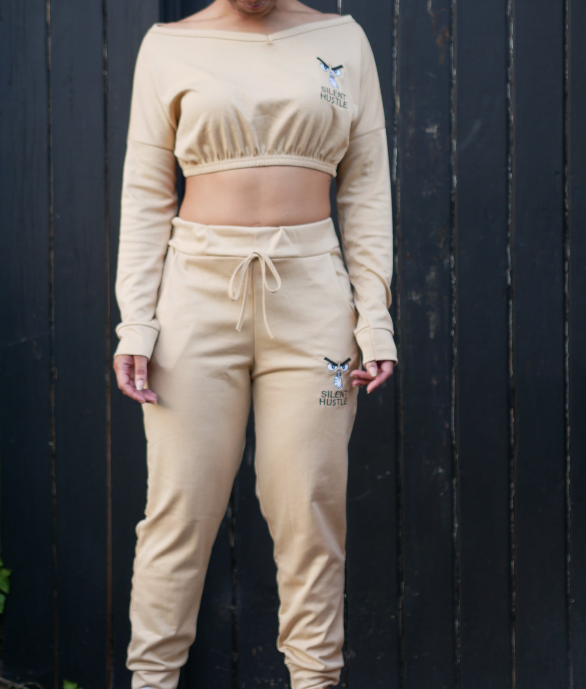 Silent Hustle V-Neck Crop Suit image 3